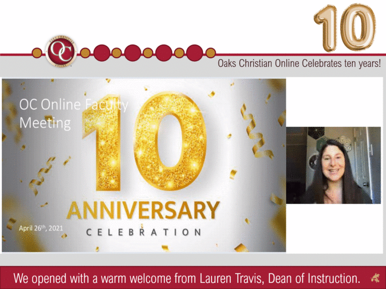 Oaks Christian Online 10 Year Anniversary